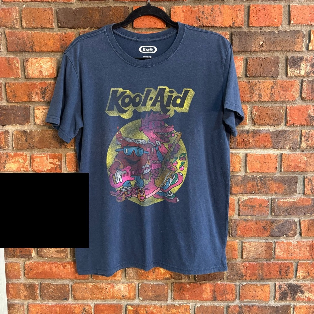 Kraft mens Kool-Aid Man graphic retro graphic t-shirt blue L